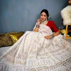 Half Silk Handprited Sarees