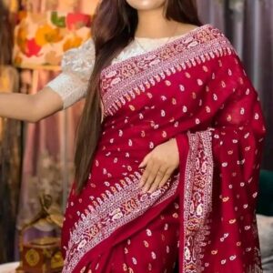 Half Silk Handprited Sarees