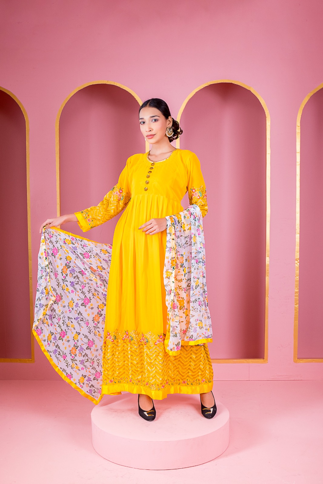 Ready-Made Lehenga Georgette Embroidery Party Dress - Image 2