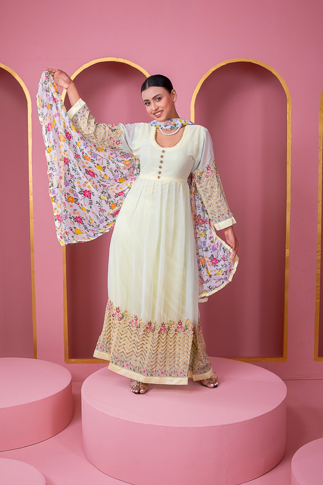 Ready-Made Lehenga Georgette Embroidery Party Dress - Image 7