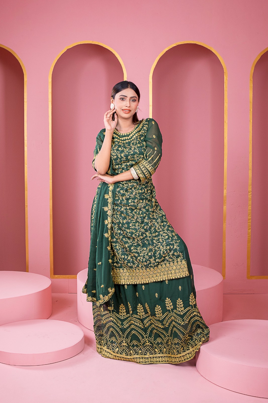 Ready-Made Lehenga Georgette Embroidery Party Dress - Image 4