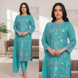 Chiffon party wear designer salwar kameez